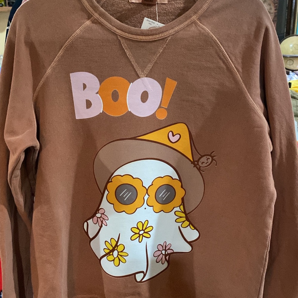Small French terry Halloween crew neck